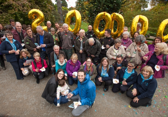 200,000 visitor to Bodnant Gardens, North Wales - Simon Samantha & Emily Hardman